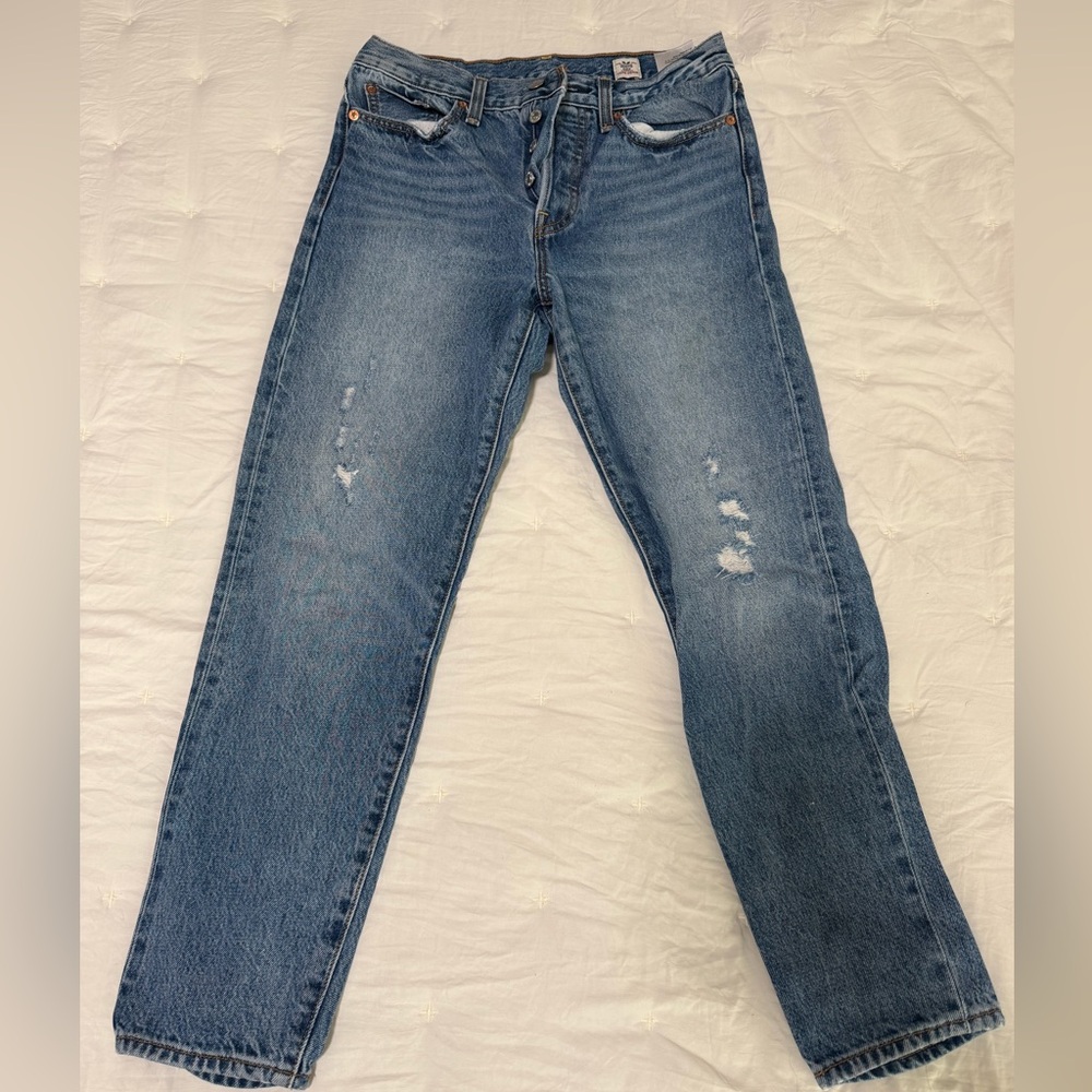 Levi’s Distressed Straight-Leg Jeans
